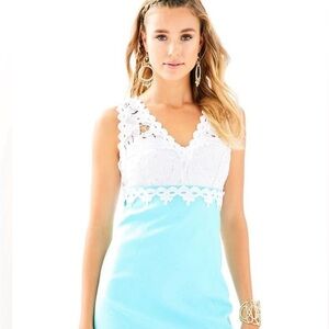 Lilly Pulitzer Sandi Stretch Lace Shift Mini Dress Size 12